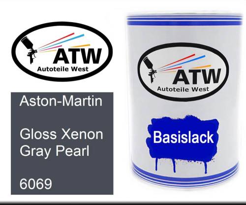 Aston-Martin, Gloss Xenon Gray Pearl, 6069: 500ml Lackdose, von ATW Autoteile West.